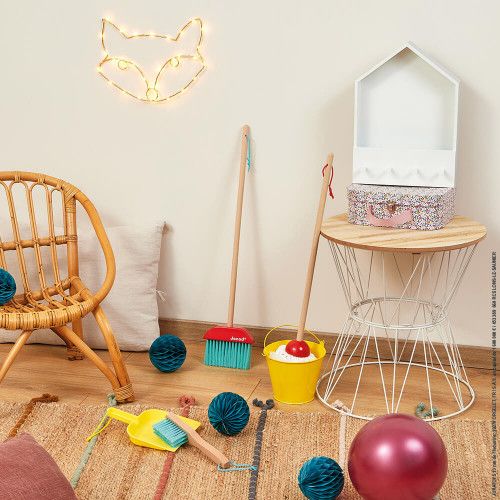 Set de ménage en bois, imitation nettoyage, 5 accessoires, enfant à partir de 3 ans JANOD