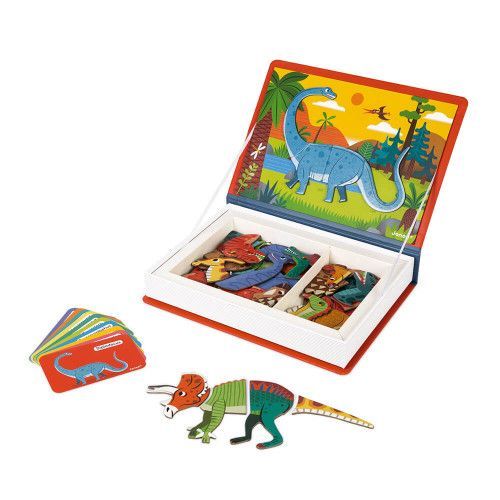 Garage dinosaure bois - Véhicules dino pour enfant dès 2 ans Janod