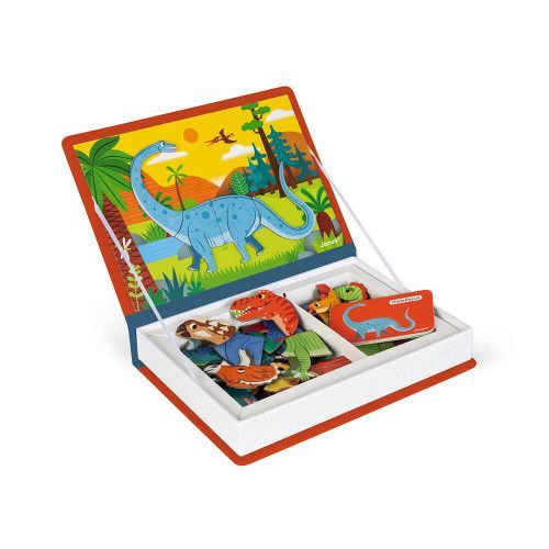 Magnéti'book Dinosaures, 40 magnets, magnétique, aimants, éducatif pour enfant à partir de 3 ans JANOD