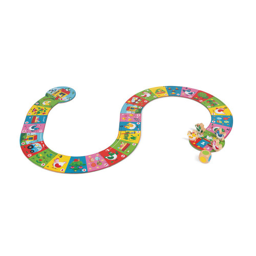 Jeu Chicken Race, jeu de société, famille, en bois et carton, jeu de parcours, pour enfant dès 3 ans JANOD
