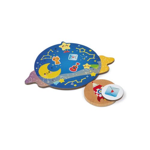 Jeu Speedy Rocket, jeu de société, famille, fusée, espace, jeu d'adresse pour enfant à partir de 4 ans JANOD