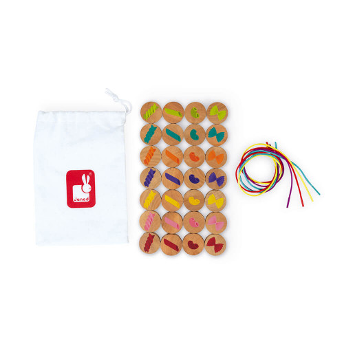 Jeu Pasta Mania, jeu de société, famille, pâtes, jeu de mémoire et association pour enfant dès 4 ans JANOD