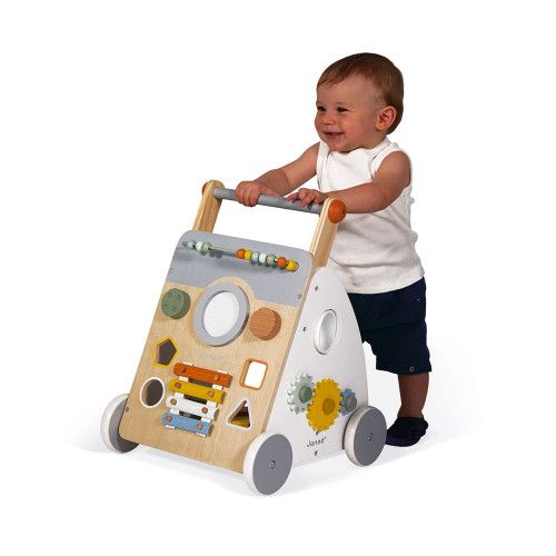 Chariot De Marche Bebe,Renards Chariot Multi-Activités,Trotteur bois, Trotteur Bebe Fille Garcon Jouet Enfant,Pousser Trotteur pour 1 Ans et Plus