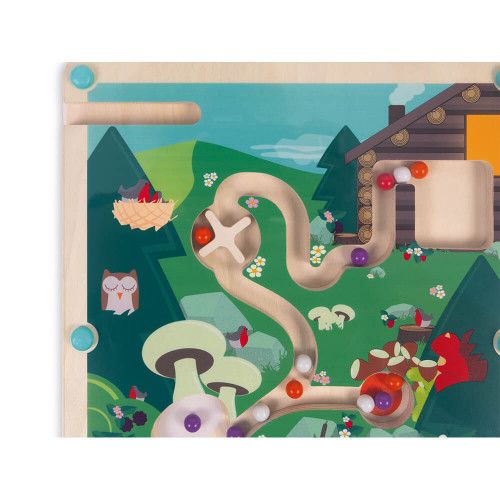 Labyrinthe magnétique avec billes - Jeu en bois pour enfant J05311 - Janod