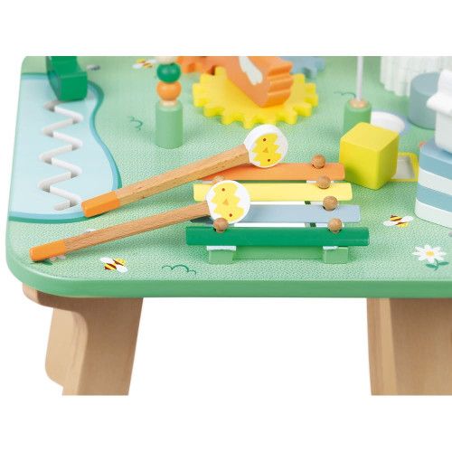 Table d'activité en bois Janod - Table d'éveil pour bébé multi jeux