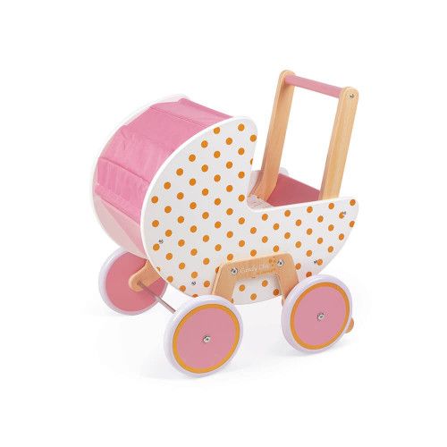 Landau En Bois Pour Poupees Et Poupons Poussette Pour Enfant Janod