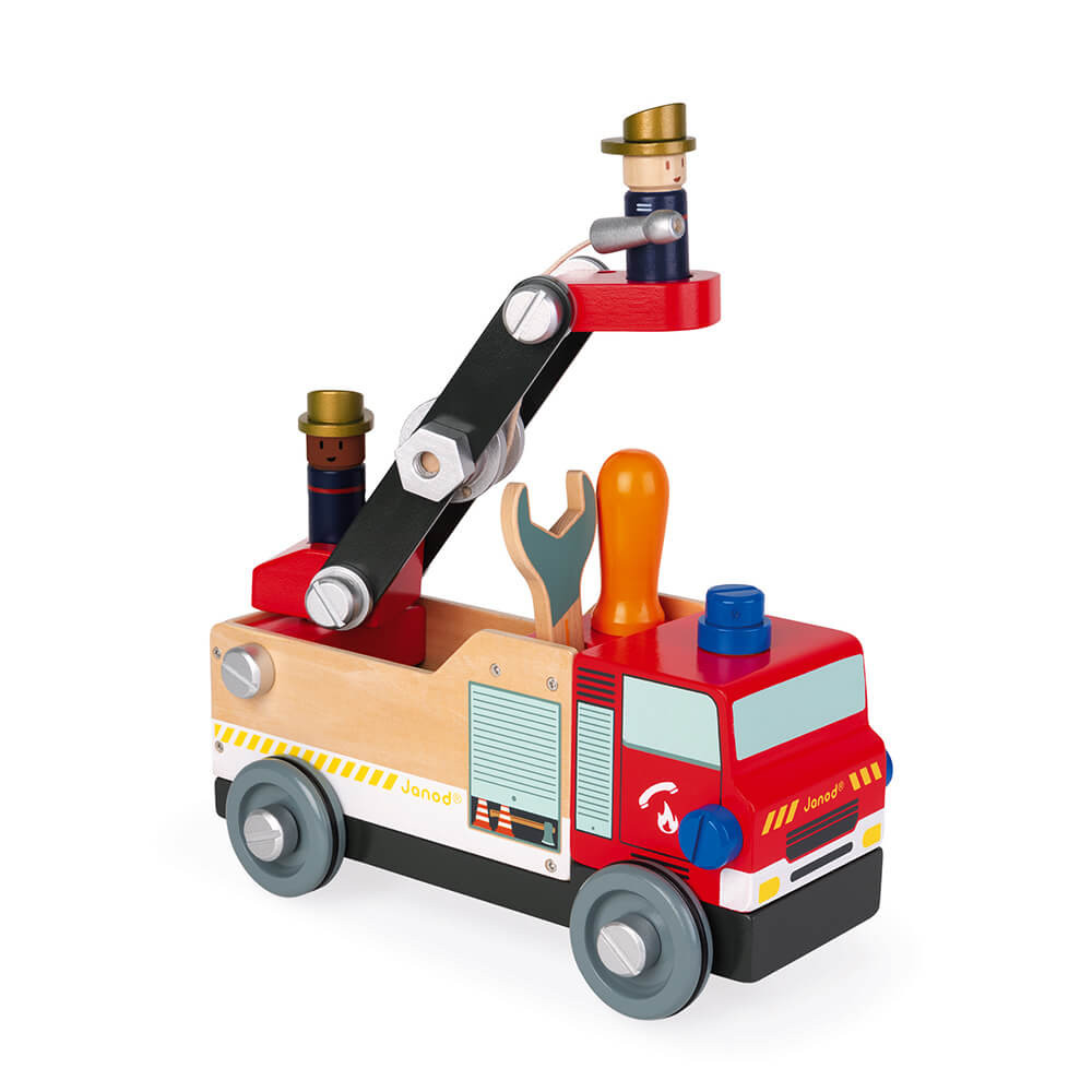 Camion de pompiers géant - Camion en bois de bricolage enfant Janod