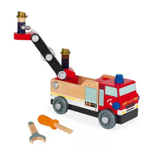 Camion de pompiers Brico'kids en bois, bricolage, véhicule, pour enfant à partir de 3 ans JANOD