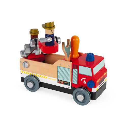 Camion de pompiers Brico'kids en bois, bricolage, véhicule, pour enfant à partir de 3 ans JANOD