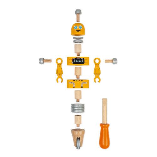 Robots à construire en bois Brico'kids, bricolage, construction, vintage, figurines pour enfant dès 3 ans JANOD