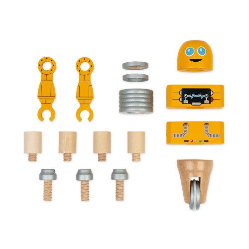 Robots à construire en bois Brico'kids, bricolage, construction, vintage, figurines pour enfant dès 3 ans JANOD