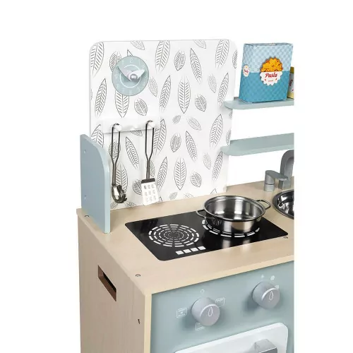 Cuisine enfant en bois avec rangement pratique et accessoires