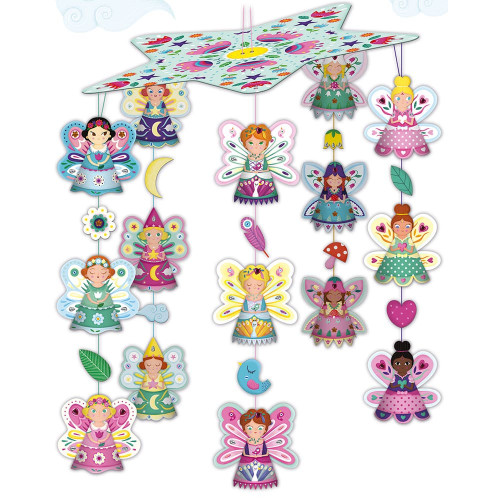 Kit Créatif Mobile Fées, loisir créatif, suspension, décoration pour enfant dès 6 ans JANOD