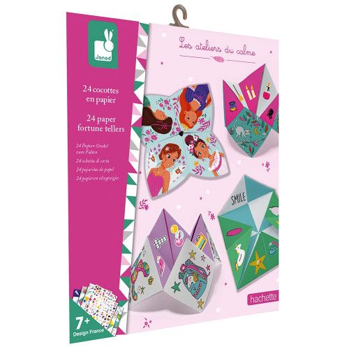 Kit créatif cocottes en papier, loisir créatif, jeu cours de récré, pour enfant dès 7 ans JANOD