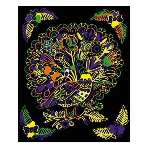 Kit creativo - Colorear mandalas y rotuladores fluorescentes Animales :  Pintura por Números y coloreado Janod - J07949