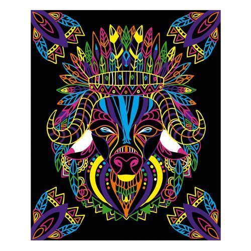 Kit creativo colorear mandalas y rotuladores fluorescentes animales - Janod  J07949