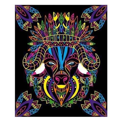 Kit creativo - Colorear mandalas y rotuladores fluorescentes Animales :  Pintura por Números y coloreado Janod - J07949 - Pintura por Números y  coloreado - Janod