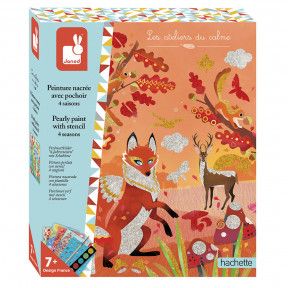 Kit Créatif - Peinture Nacrée avec Pochoir 4 Saisons