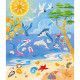 Kit créatif peinture nacrée avec pochoir 4 saisons, activité manuelle, cartes à peindre, pour enfant dès 7 ans JANOD