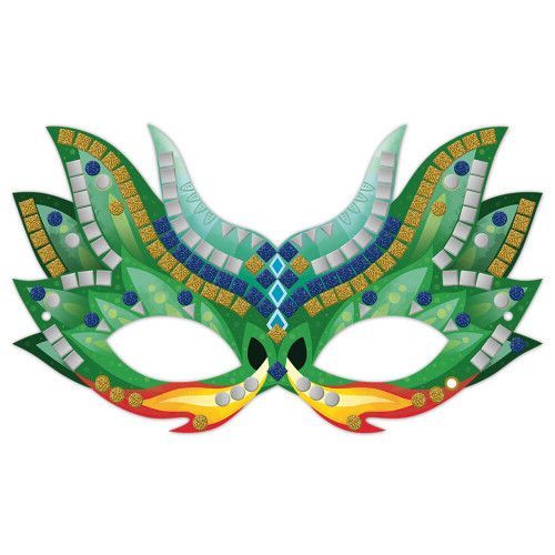 Kit créatif mosaïques masques, loisir créatif, masques à décorer, pour enfant dès 7 ans JANOD