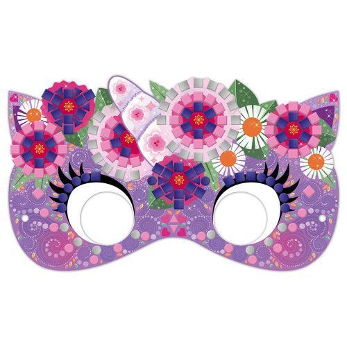 Kit créatif mosaïques masques, loisir créatif, masques à décorer, pour enfant dès 7 ans JANOD