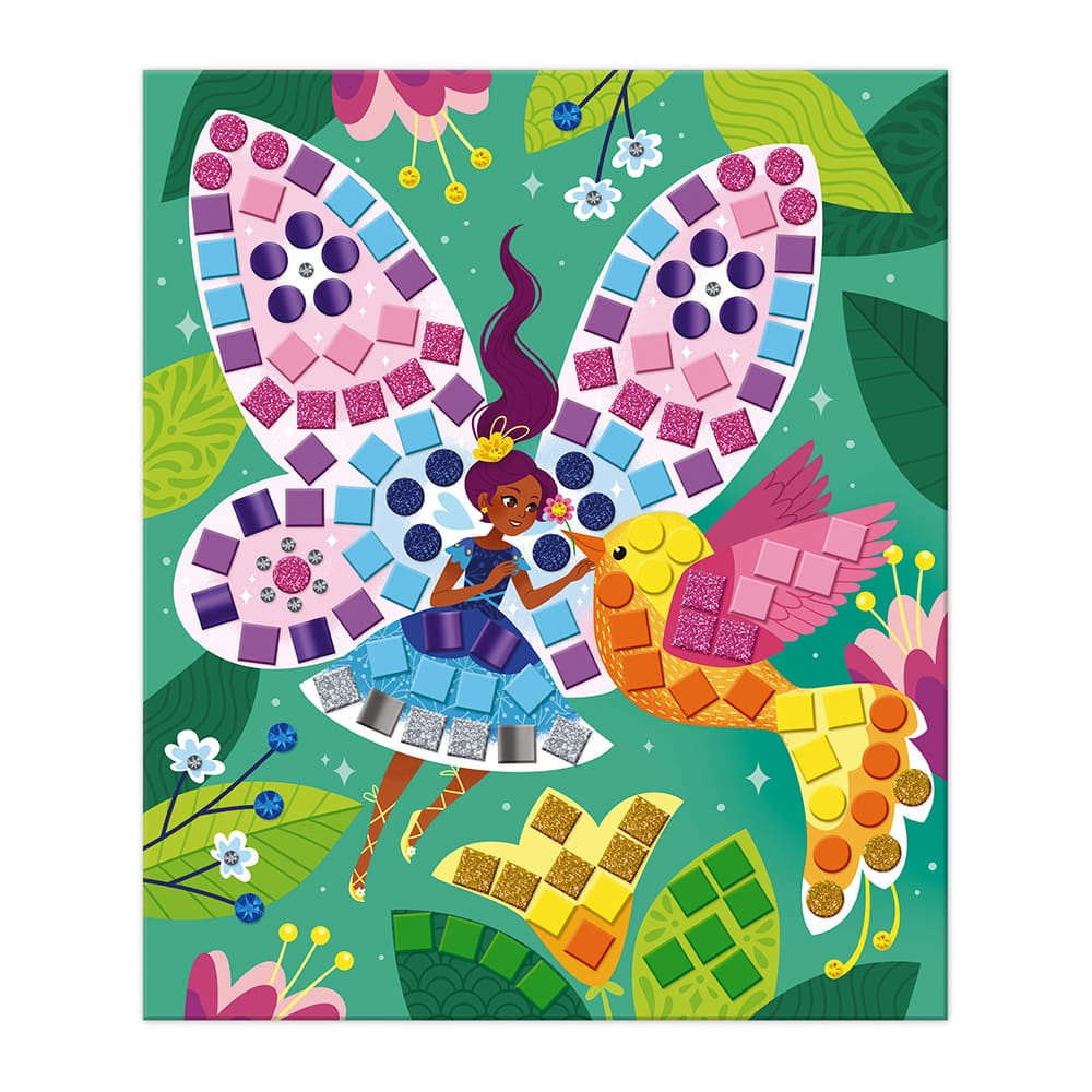 Kit De Mosaicos Princesas Y Hadas Janod - Manualidades Para Niños De 5 Años, Desarrolla Motricidad