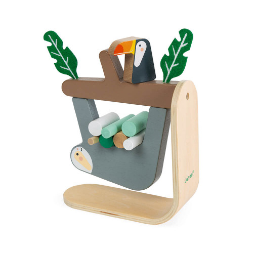 Paresseux jeu d'équilibre en bois, jeu d'adresse, un ou plusieurs joueurs, pour enfant dès 3 ans JANOD