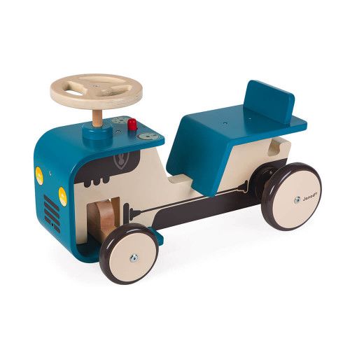 Porteur tracteur en bois, trotteur, éveil motricité, apprentissage équilibre, pour enfant dès 12 mois JANOD