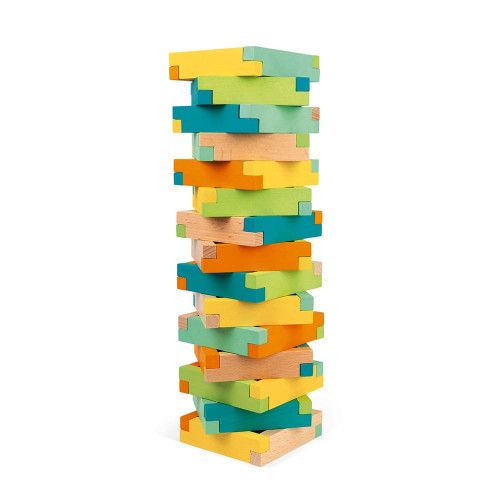 Blocs de construction en bois pour enfant - Jeu de 60 pièces Janod