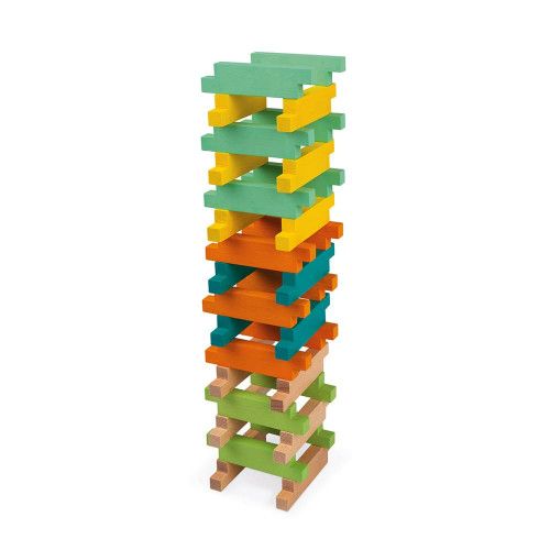 Set de construction 60 pièces en bois, jeu de construction, modèles inclus, pour enfant dès 4 ans JANOD