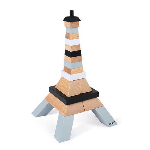 Tour Eiffel à construire en bois, jeu de construction, décoration chambre, pour enfant dès 4 ans JANOD