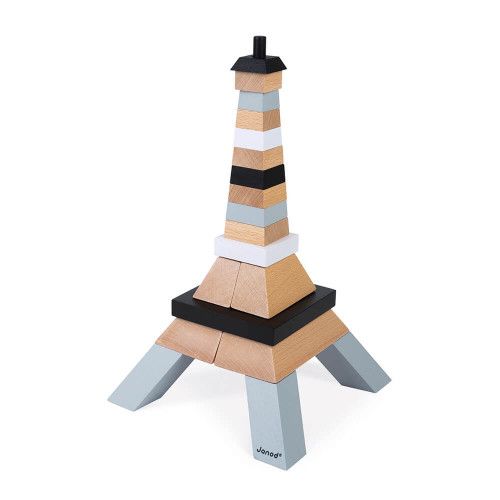 Tour Eiffel à construire en bois, jeu de construction, décoration chambre, pour enfant dès 4 ans JANOD