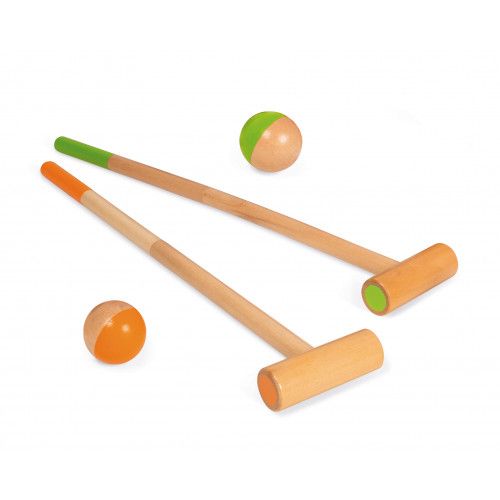 Croquet Animaux de la Forêt en bois, jeu plein air extérieur jardin, motricité enfant à partir de 3 ans JANOD