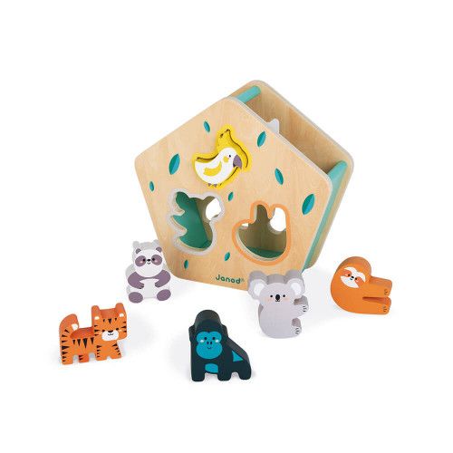 Puzzle en bois pour bébé animaux de la jungle - Jeu éveil Janod ; WWF®