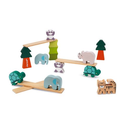 Puzzle en bois pour bébé animaux de la jungle - Jeu éveil Janod ; WWF®