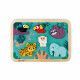 Puzzle Chunky en bois FSC Jungle partenariat WWF, 7 pièces, développe la dextérité, prise en main facile, premier âge, pour enfa