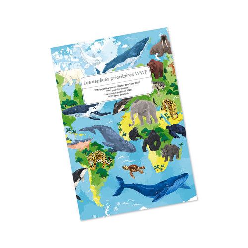 Puzzle éducatif 350 pièces les espèces Prioritaires partenariat WWF, carton FSC, made in France, motricité fine, livret inclus, 