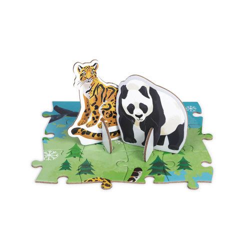 Puzzle éducatif 350 pièces les espèces Prioritaires partenariat WWF, carton FSC, made in France, motricité fine, livret inclus, 