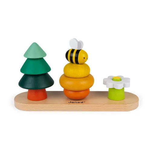 Jouet à empiler en bois pour bébé - Jeu sur la Forêt Janod et WWF®