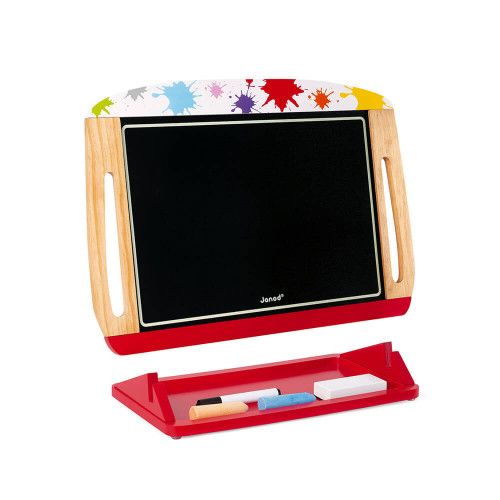 Ardoise de table en bois, magnétique, craie, feutre, dessin, tableau, double-face, pour enfant dès 3 ans JANOD