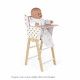 Chaise Haute Candy Chic en bois pour poupon rose blanc enfant à partir de 3 ans