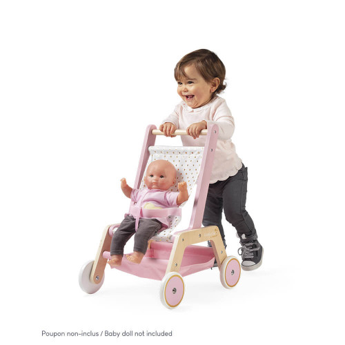Poussette Poupon En Bois Poussette Poupee Rose Pour Enfant Janod Poussette Poupon En Bois Poussette Poupee Rose Pour Enfant Janod