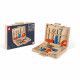 Boite à outils Brico'Kids en bois, mallette bricolage, imitation, 9 accessoires, pour enfant à partir de 3 ans JANOD