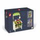 Épicerie Green Market en bois 32 accessoires marchande vert blanc pour enfant à partir de 3 ans