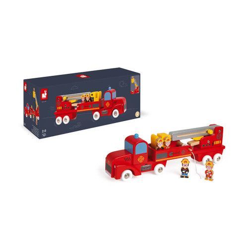 J'anod Firefighter & Truck Wooden Set Age 18+ 