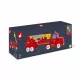 Story - Camion de Pompiers Géant en bois, véhicule, échelle, figurines, rouge, pour enfant à partir de 2 ans JANOD