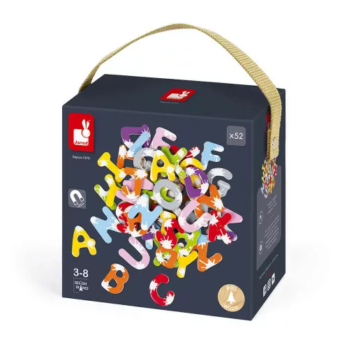 Jeu de lettres alphabet magnétique en bois pour enfants