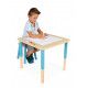 Table d'activités évolutive en bois, plateau double face, jeux d'éveil, pieds réglables, pour enfant dès 18 mois JANOD