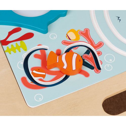 Table d'activités évolutive en bois, plateau double face, jeux d'éveil, pieds réglables, pour enfant dès 18 mois JANOD