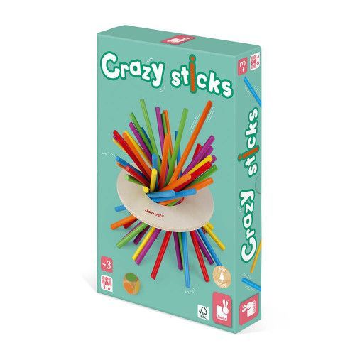 Janod - Jeu d'Adresse Crazy Sticks - en Bois - dès 3 Ans, J02695 :  .com.be: Jouets